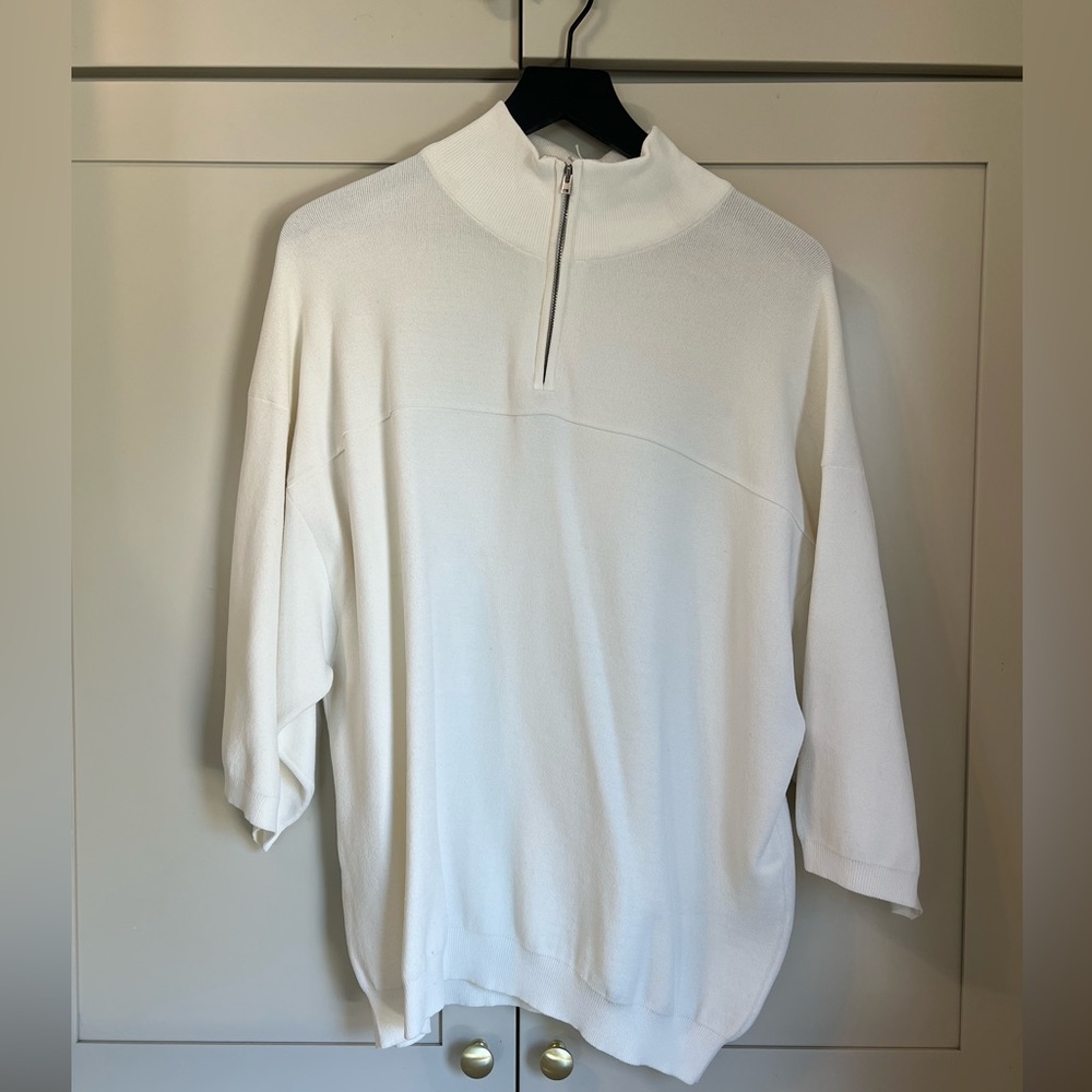 Closed and Philouze cream half zip up sweater